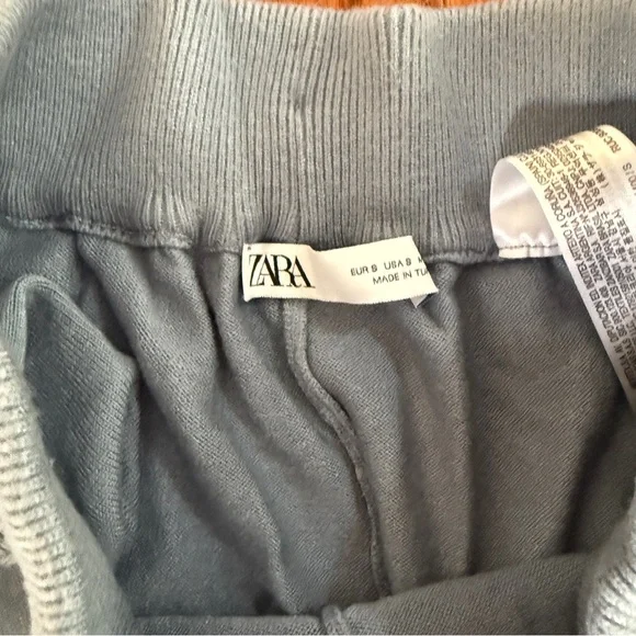 Zara Women’s Light Blue Knit Joggers - Picture 3 of 5